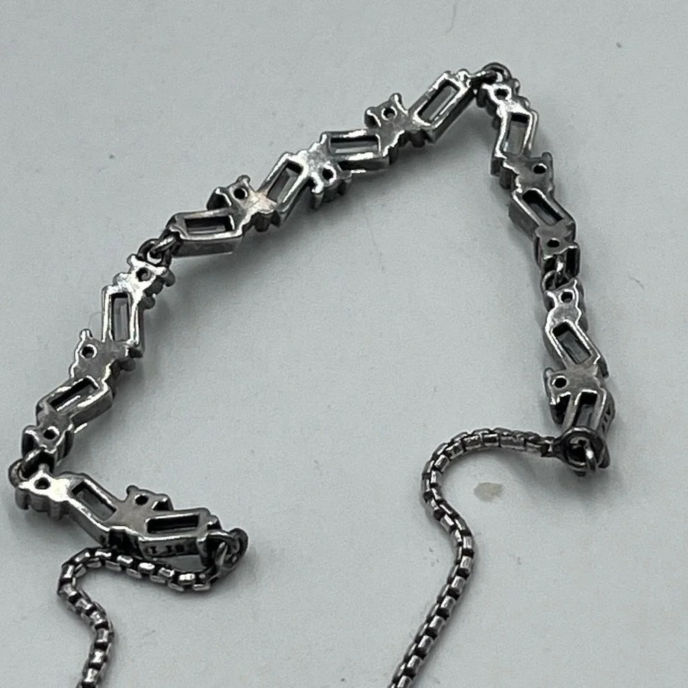 Pandora Glacial Beauty Sliding Bracelet Bolo (Item #597558CZ) Baguette Adj